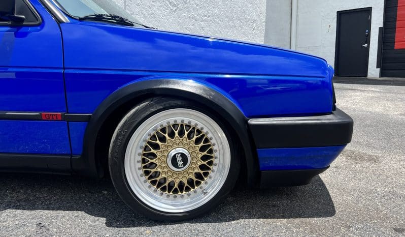
 1988 MK2 GTI VR6 Big Turbo – Nogaro Blue – BBS RS – 500HP – Coilovers – COLD AC full									