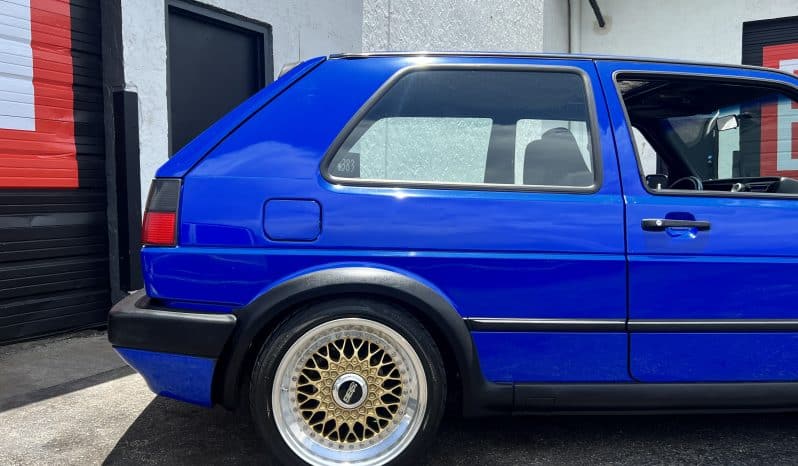 
 1988 MK2 GTI VR6 Big Turbo – Nogaro Blue – BBS RS – 500HP – Coilovers – COLD AC full									