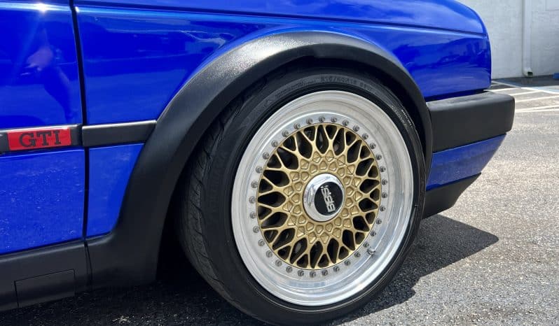 
 1988 MK2 GTI VR6 Big Turbo – Nogaro Blue – BBS RS – 500HP – Coilovers – COLD AC full									