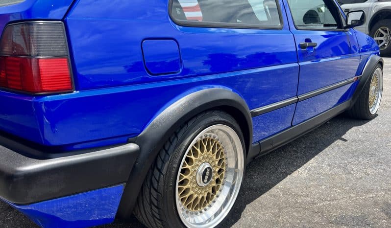 
 1988 MK2 GTI VR6 Big Turbo – Nogaro Blue – BBS RS – 500HP – Coilovers – COLD AC full									
