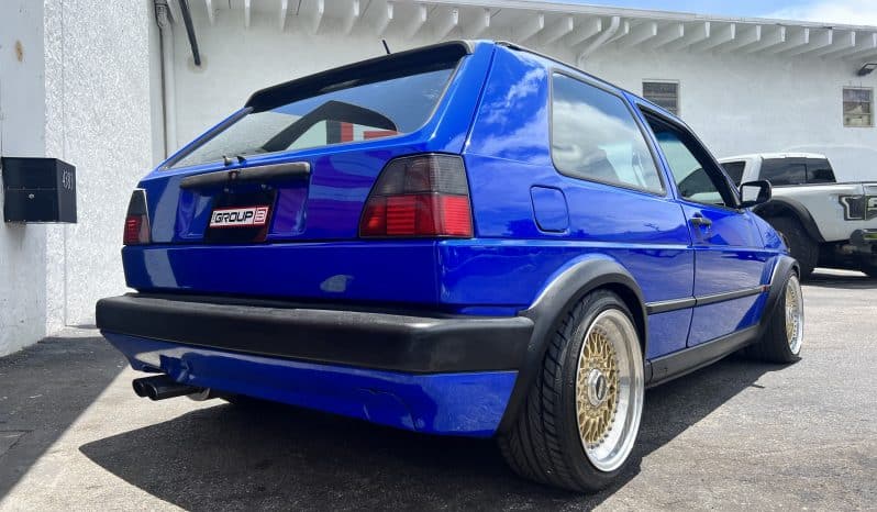 
 1988 MK2 GTI VR6 Big Turbo – Nogaro Blue – BBS RS – 500HP – Coilovers – COLD AC full									