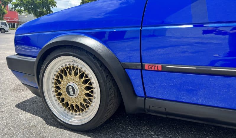 
 1988 MK2 GTI VR6 Big Turbo – Nogaro Blue – BBS RS – 500HP – Coilovers – COLD AC full									