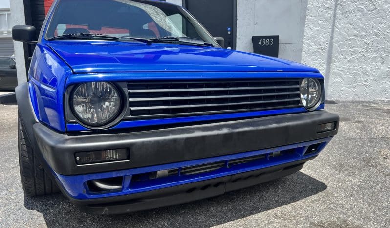 
 1988 MK2 GTI VR6 Big Turbo – Nogaro Blue – BBS RS – 500HP – Coilovers – COLD AC full									