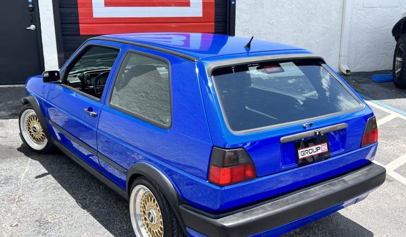 
 1988 MK2 GTI VR6 Big Turbo – Nogaro Blue – BBS RS – 500HP – Coilovers – COLD AC full									