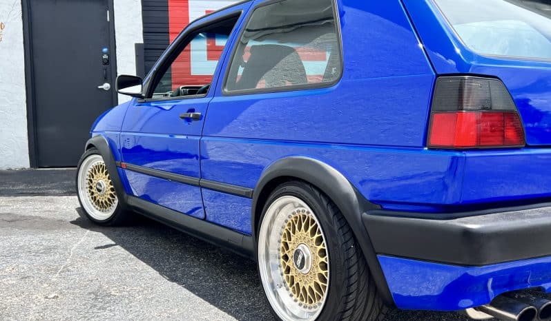 
 1988 MK2 GTI VR6 Big Turbo – Nogaro Blue – BBS RS – 500HP – Coilovers – COLD AC full									