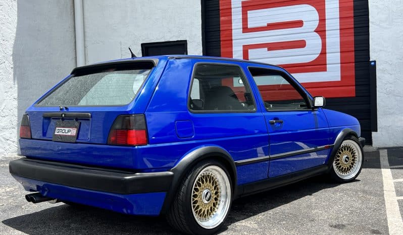 
 1988 MK2 GTI VR6 Big Turbo – Nogaro Blue – BBS RS – 500HP – Coilovers – COLD AC full									
