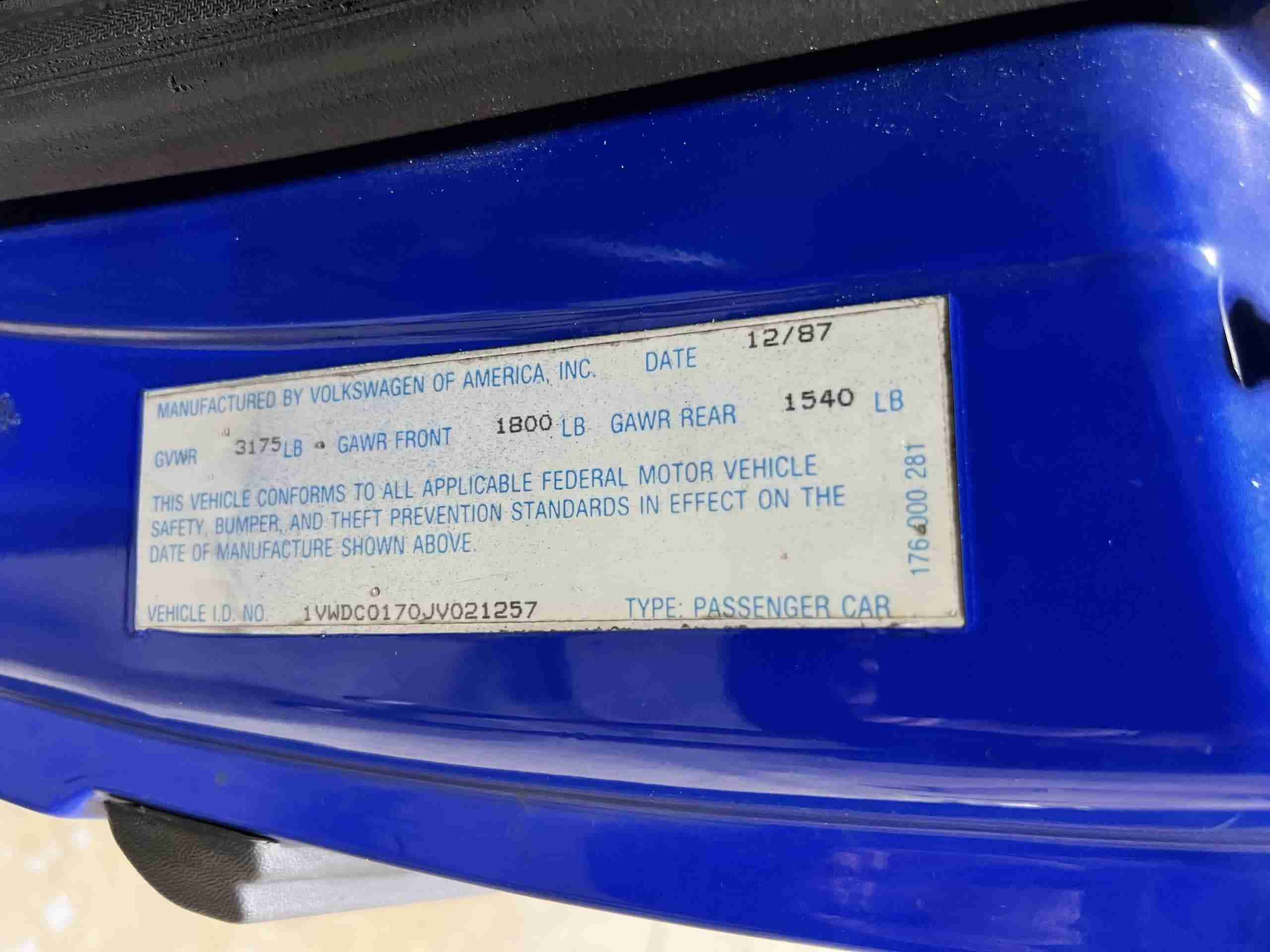 1988 MK2 GTI VR6 Big Turbo – Nogaro Blue – BBS RS – 500HP – Coilovers – COLD AC full