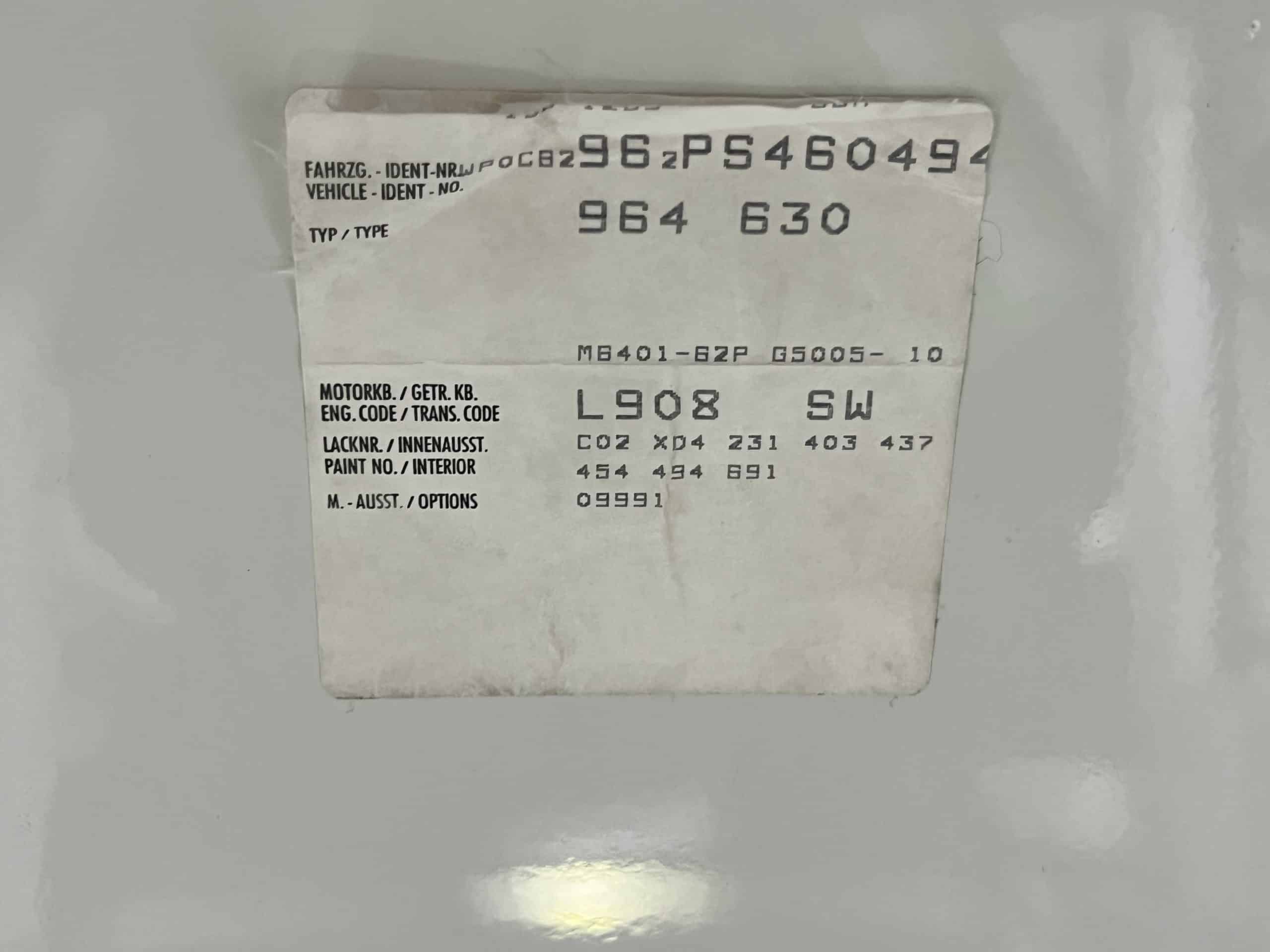 1993 Porsche 911 Carrera 964 Same owner For 25 Years  Engine Out Rebuild  $15k in recent service full
