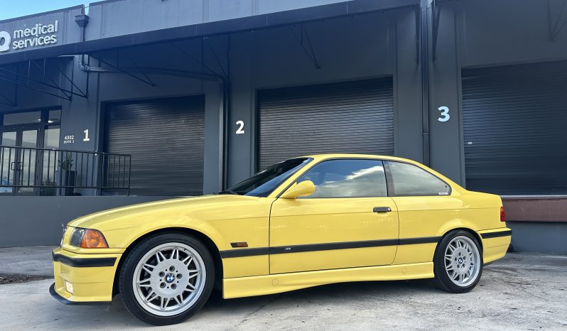 
 1994 BMW M3 – Euro Spec E36 – Original Dakar Yellow – 286hp – M Rain Interior – Slicktop full									