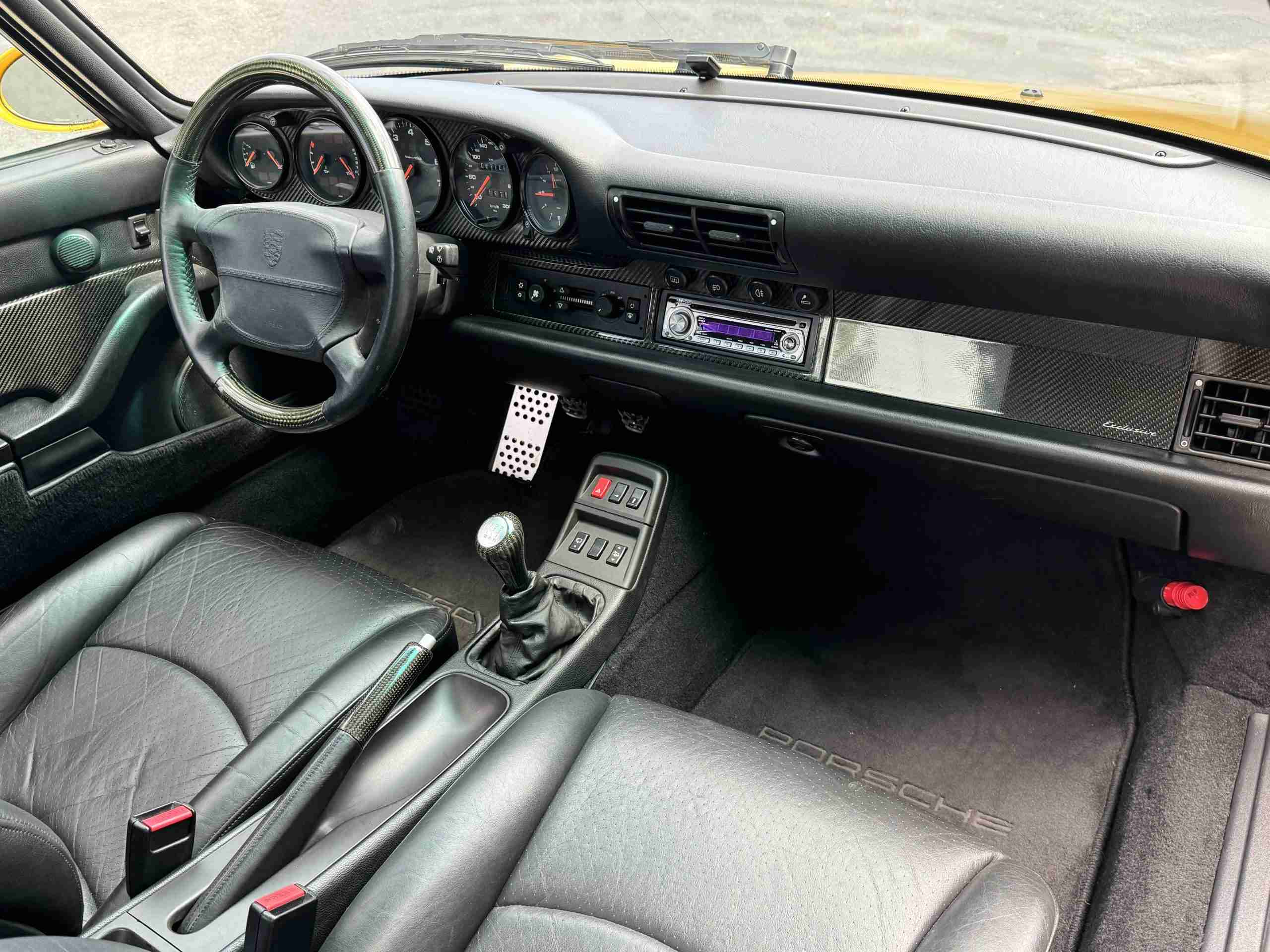 1996 Porsche 911 993 Carrera RS Clubsport Trubute SPEED YELLOW- 41K Miles – 6 Speed Manual – Porsche Exclusive Carbon- No Sunroof full