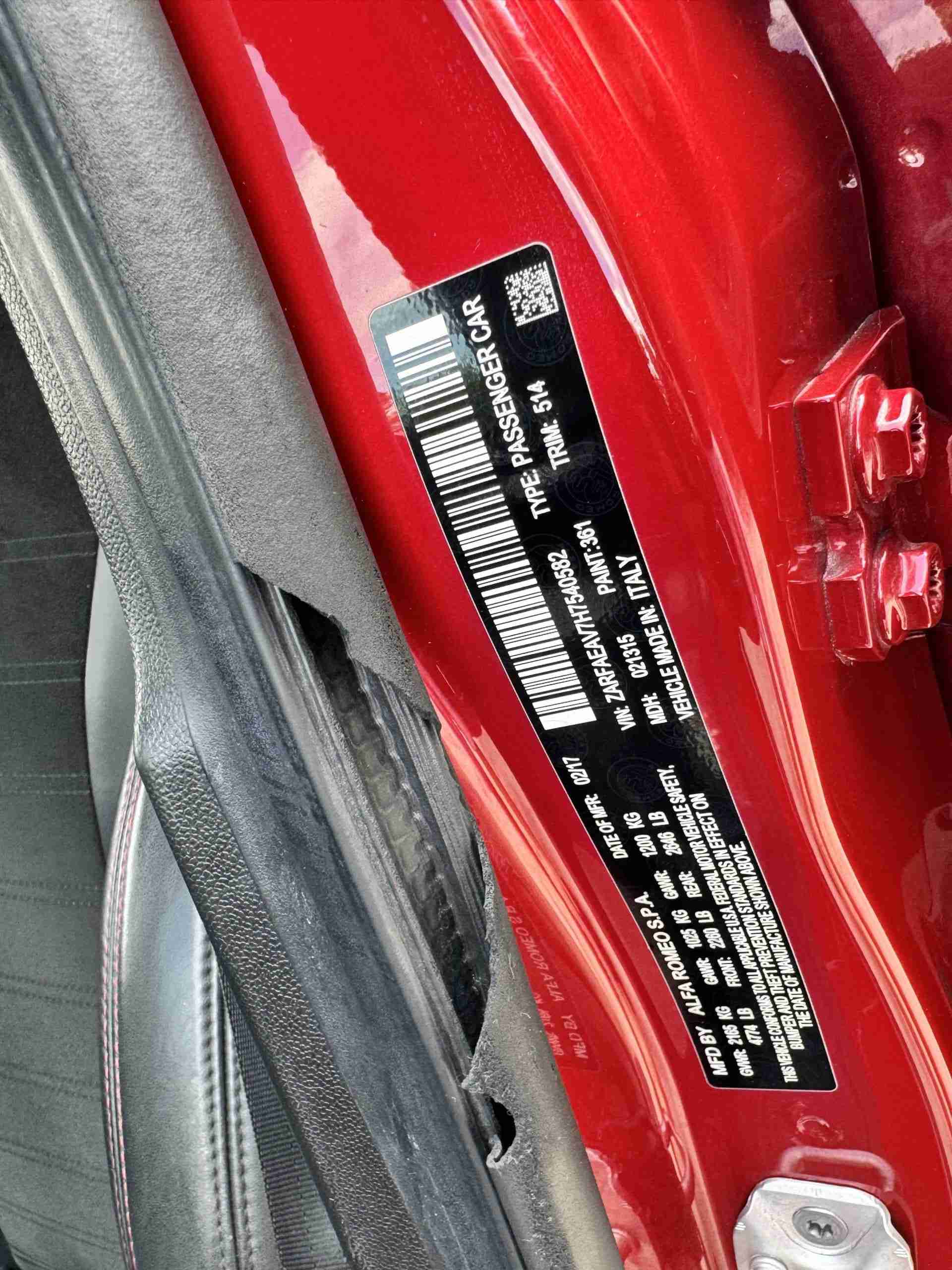 2017 Alfa Romeo Giulia Quadrifoglio 1 of 258 Rosso Red Competizione – 62k Miles – 505 Horsepower Twin Turbo full