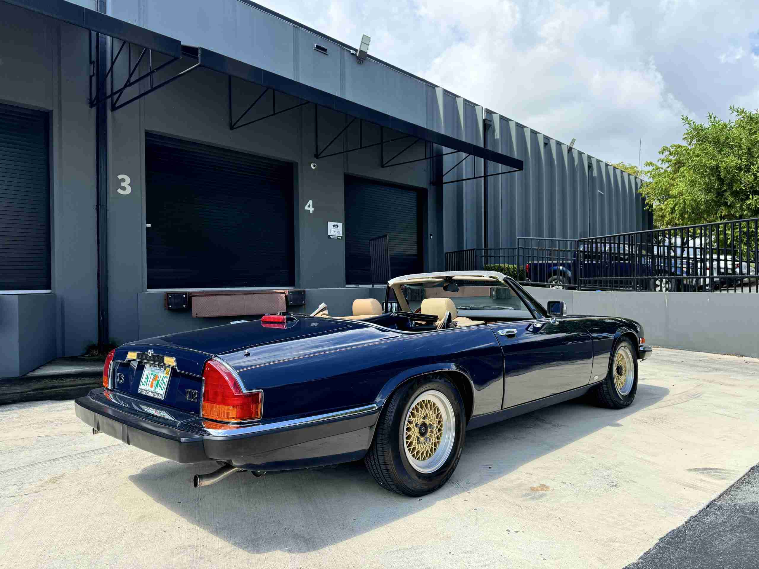1988 Jaguar XJS V12 Convertible Same Owner Since 1992 – 35k Original miles – 15 inch BBS mesh wheels – Blue Top full