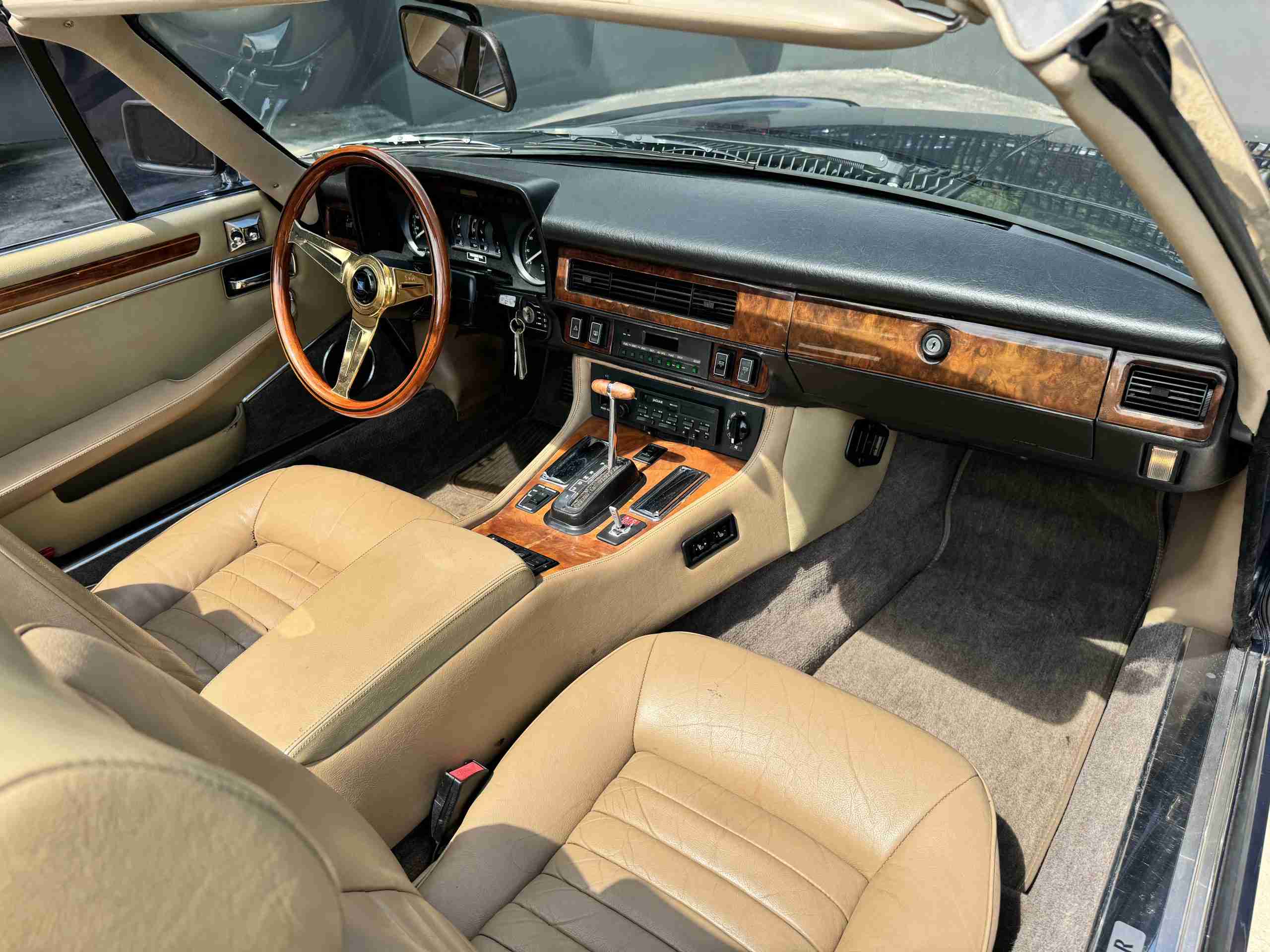 1988 Jaguar XJS V12 Convertible Same Owner Since 1992 – 35k Original miles – 15 inch BBS mesh wheels – Blue Top full