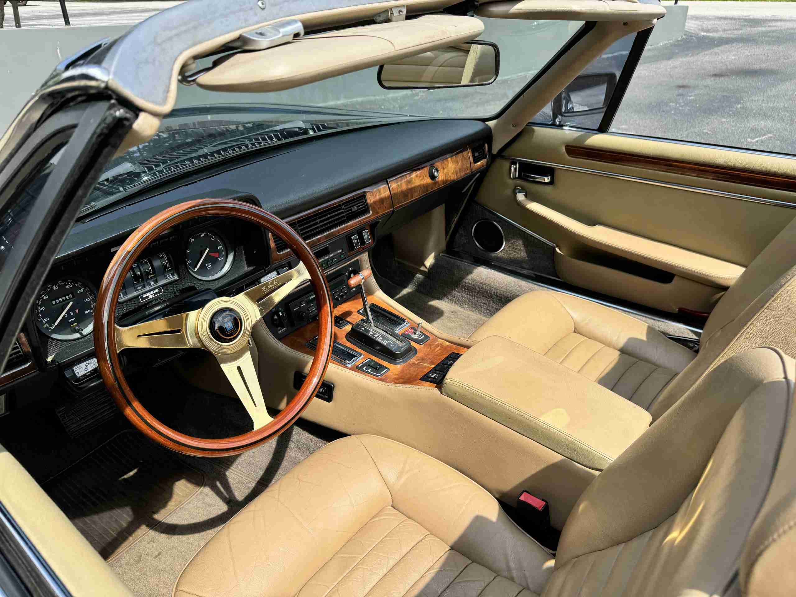 1988 Jaguar XJS V12 Convertible Same Owner Since 1992 – 35k Original miles – 15 inch BBS mesh wheels – Blue Top full