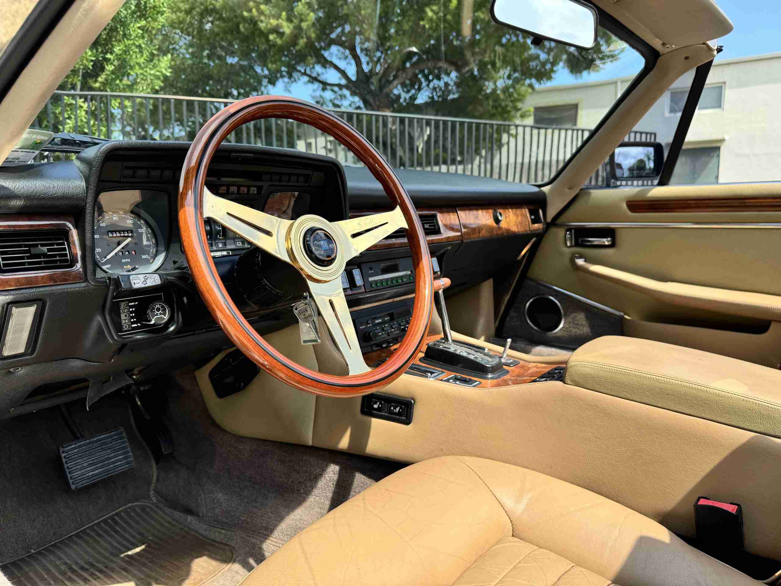1988 Jaguar XJS V12 Convertible Same Owner Since 1992 – 35k Original miles – 15 inch BBS mesh wheels – Blue Top full