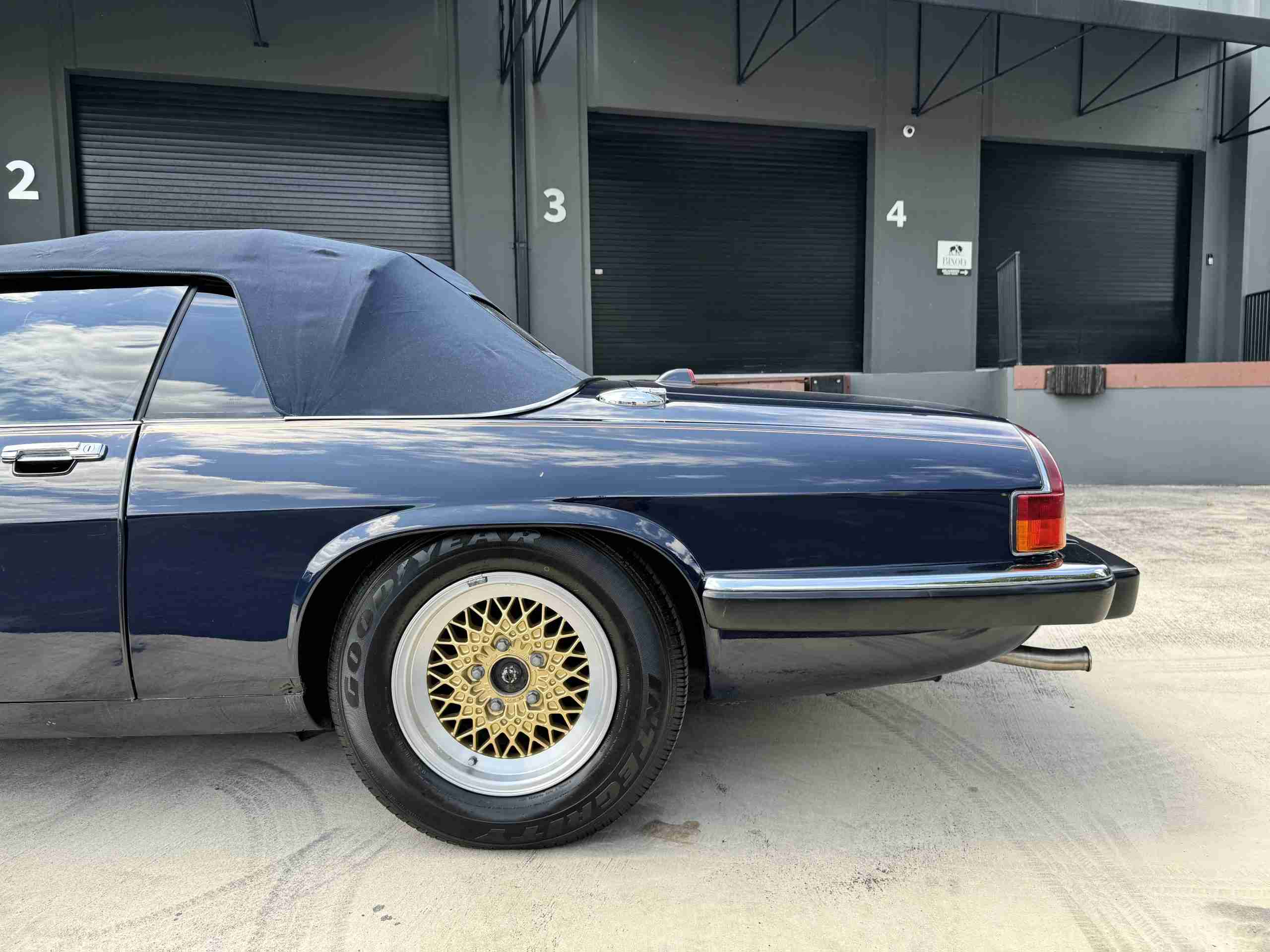 1988 Jaguar XJS V12 Convertible Same Owner Since 1992 – 35k Original miles – 15 inch BBS mesh wheels – Blue Top full