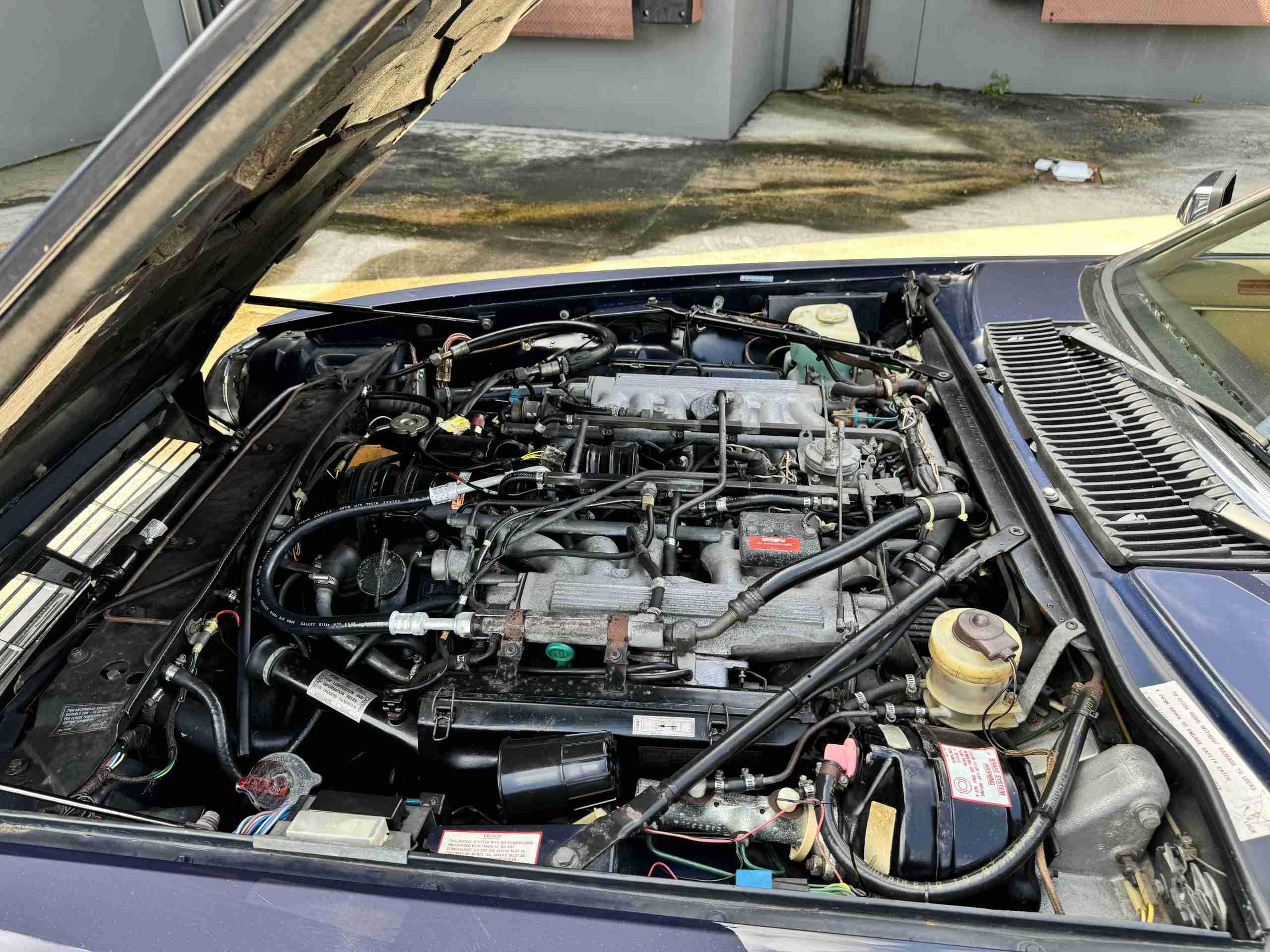 1988 Jaguar XJS V12 Convertible Same Owner Since 1992 – 35k Original miles – 15 inch BBS mesh wheels – Blue Top full