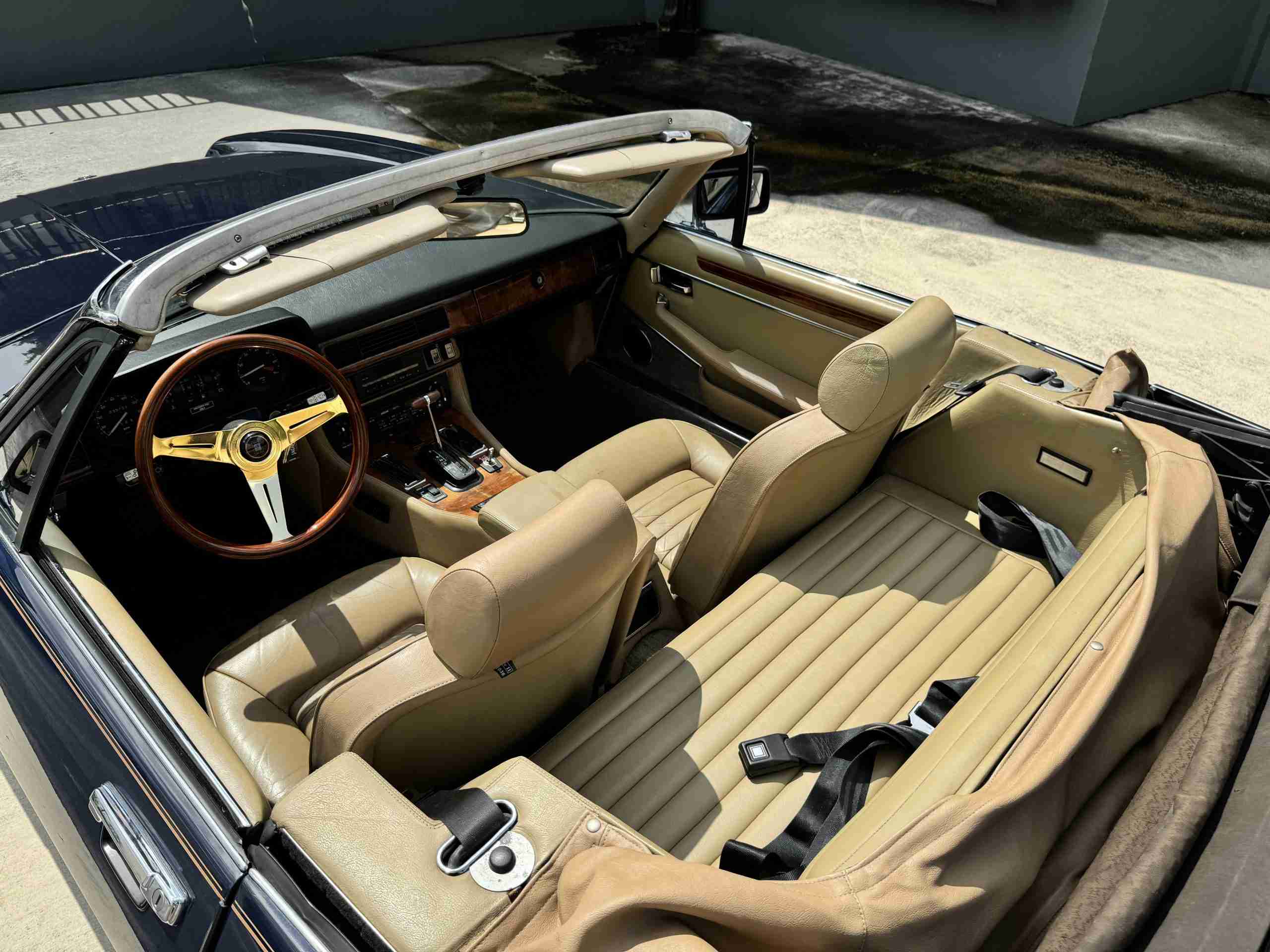 1988 Jaguar XJS V12 Convertible Same Owner Since 1992 – 35k Original miles – 15 inch BBS mesh wheels – Blue Top full