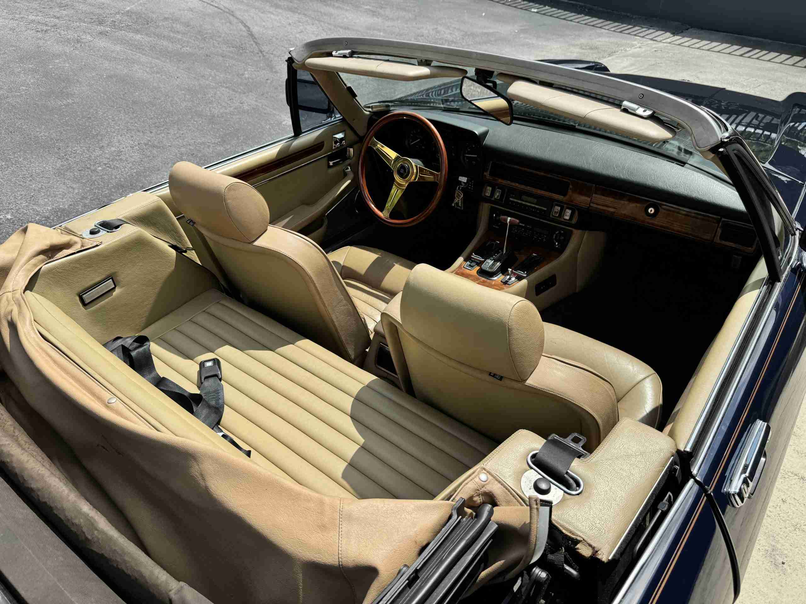 1988 Jaguar XJS V12 Convertible Same Owner Since 1992 – 35k Original miles – 15 inch BBS mesh wheels – Blue Top full