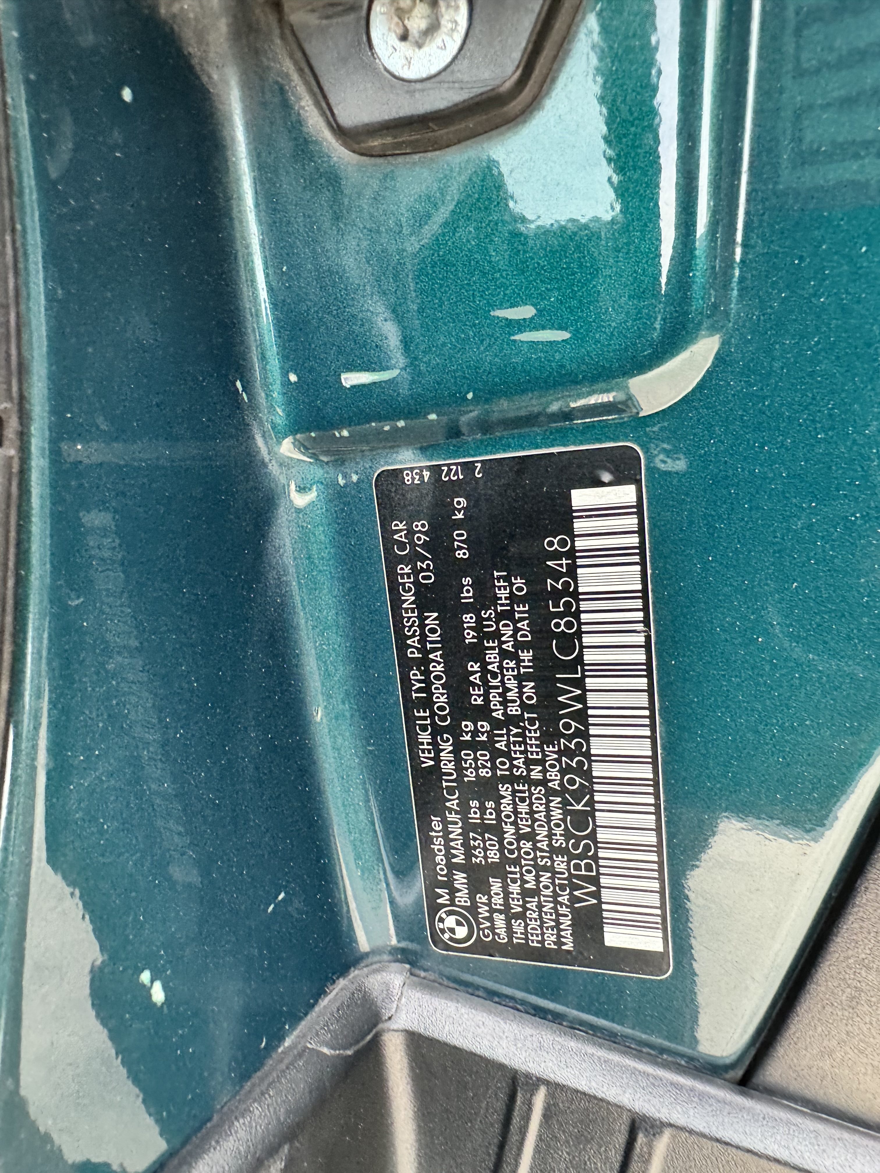 1998 BMW Z3M ROADSTER Boston Green – RMS Supercharged – 400 Horsepower -5 Speed Manual – Clean History full