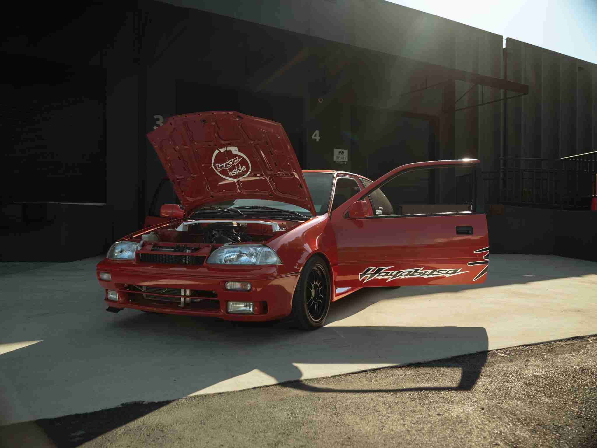1989 Suzuki Swift GTI Custom Hyabusa Swap – 197 Horsepower – Rear Wheel Drive – 6 Speed Sequential full