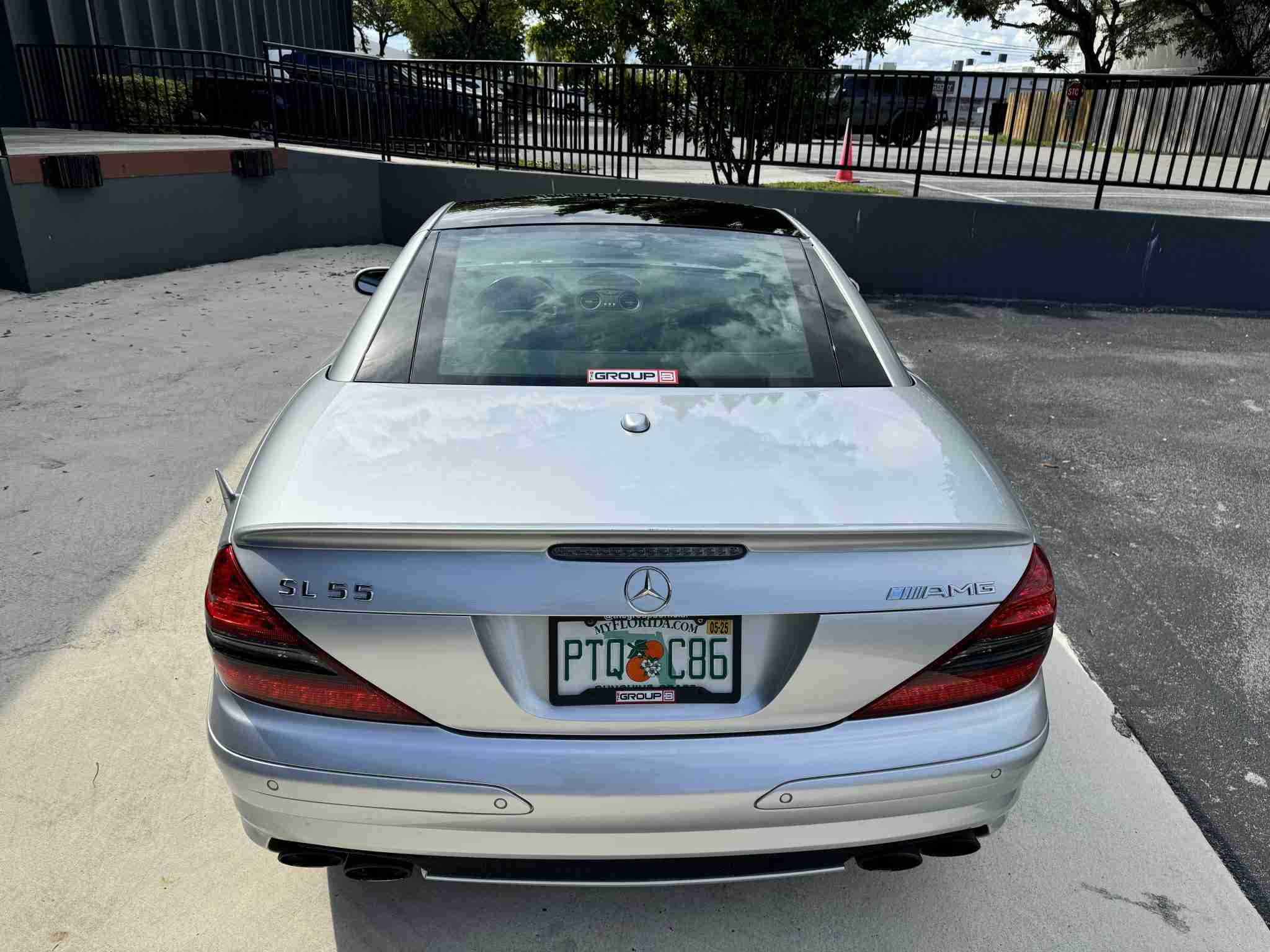 2008 Mercedes-Benz SL 55 AMG HARDTOP CONVERTIBLE Rare Spec – Silver/Red With PANORAMIC Hardtop – ALL Original Car – Well Serviced full