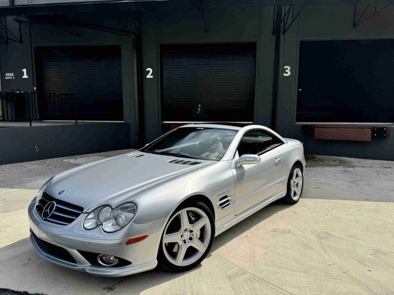 2008 Mercedes-Benz SL 55 AMG HARDTOP CONVERTIBLE Rare Spec – Silver/Red With PANORAMIC Hardtop – ALL Original Car – Well Serviced