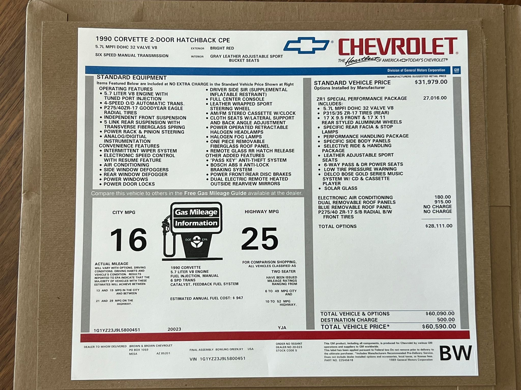 1990 Chevrolet Corvette ZR-1 28k Miles – $8000 in recent maintenance – Well Sorted -Extremely Clean Condition full