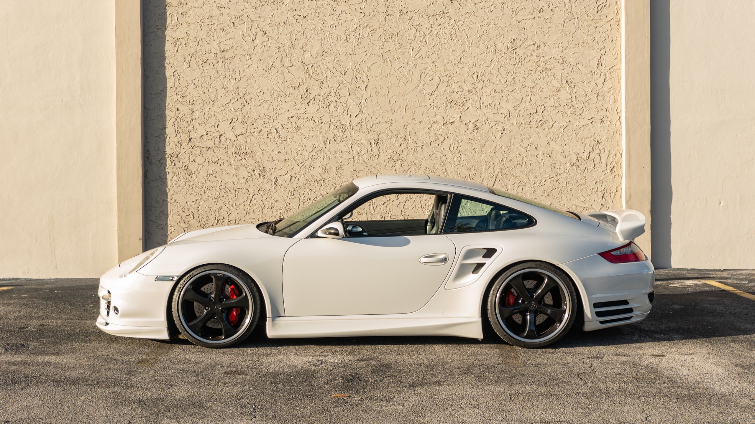 2007 Porsche 911 997.1 TURBO 6 Speed Manual White/Blue 33k Miles – TECHART aero – Original Paint full