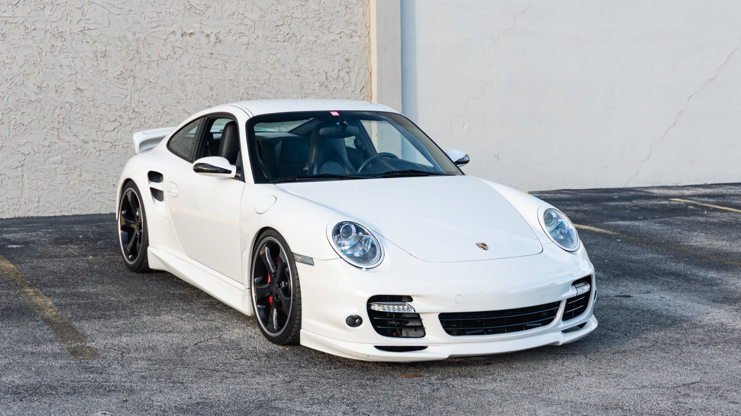 2007 Porsche 911 997.1 TURBO 6 Speed Manual White/Blue 33k Miles – TECHART aero – Original Paint full