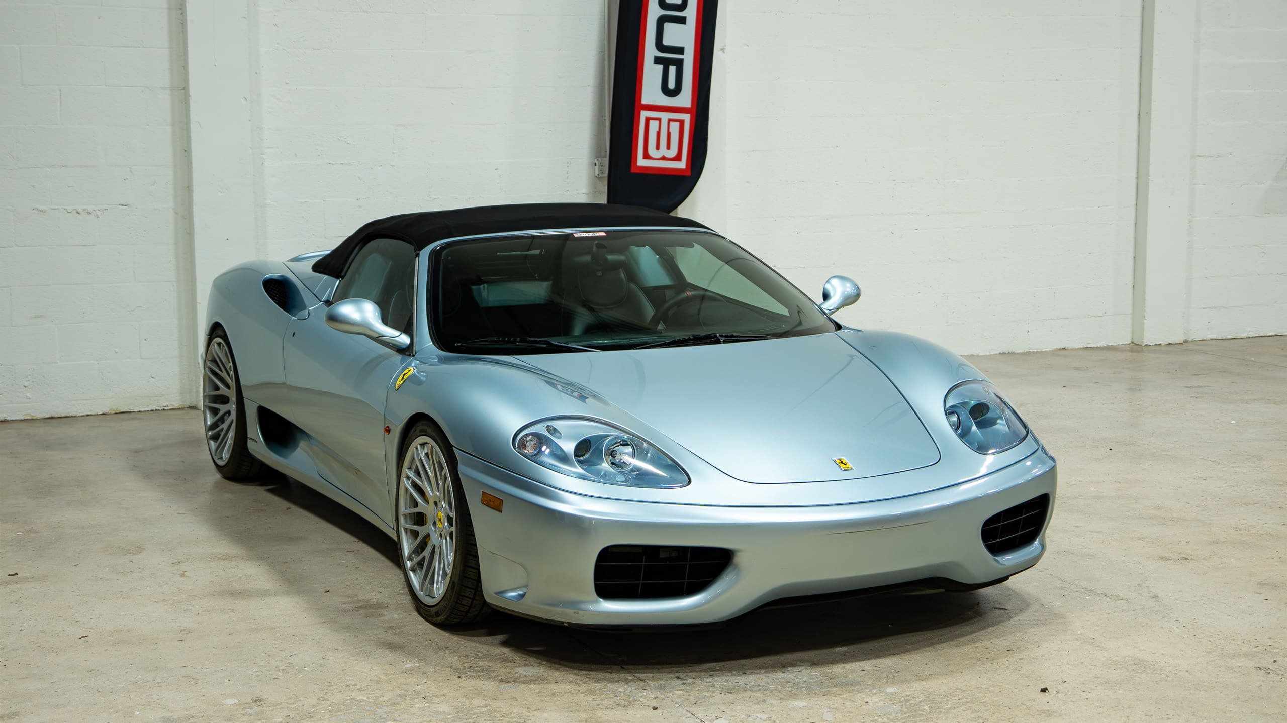 2001 Ferrari 360 SPIDER Grigio / Nero- Daytona Seats- Moton Coilovers- Brembo GT Brakes – Forged Wheels full