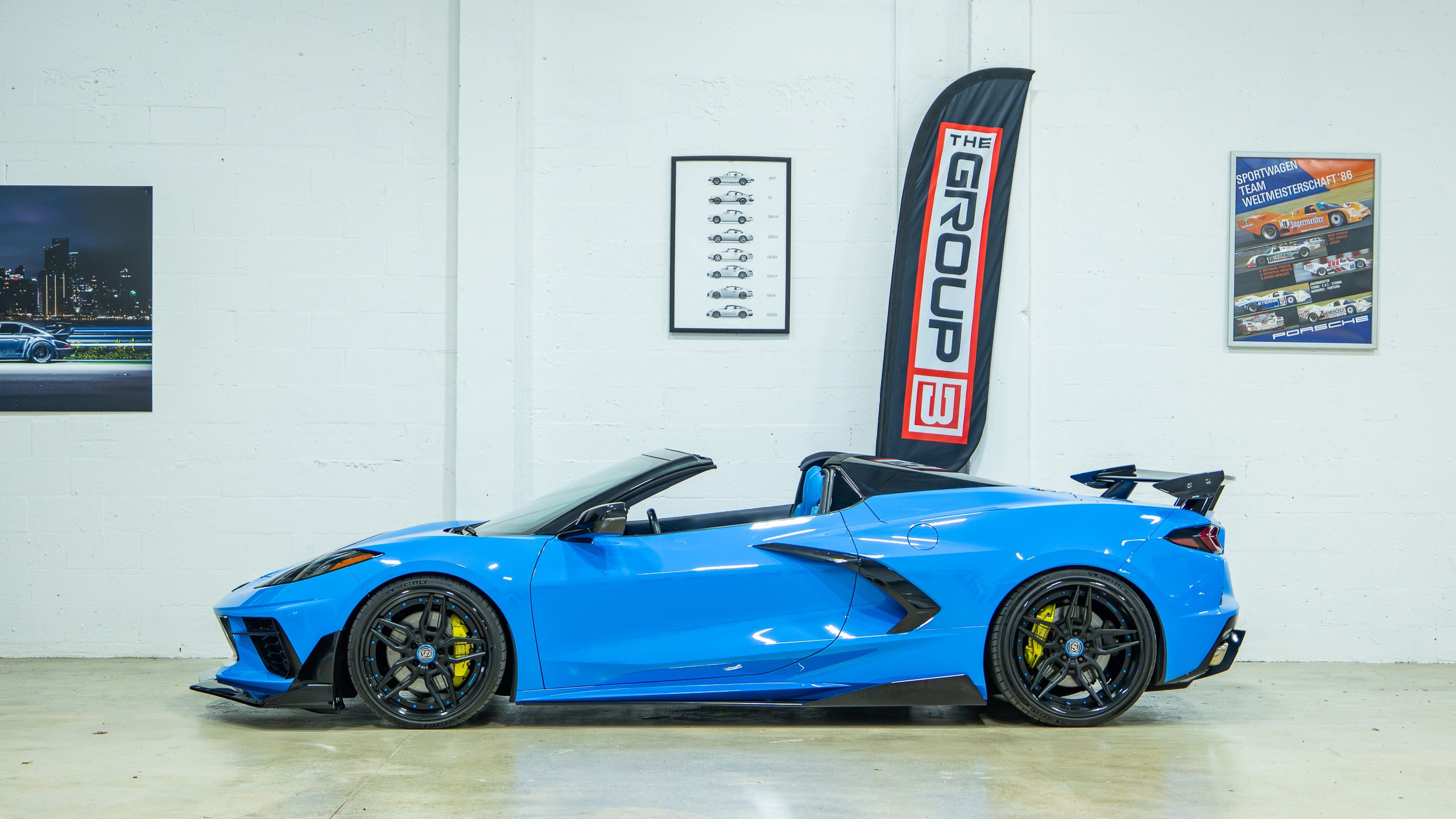 2023 Chevrolet Corvette STINGRAY Convertible 3LT Z51 -1 Owner – 8K Miles – Custom Forged Wheels – Aero upgrade – Rare Blue/Blue full