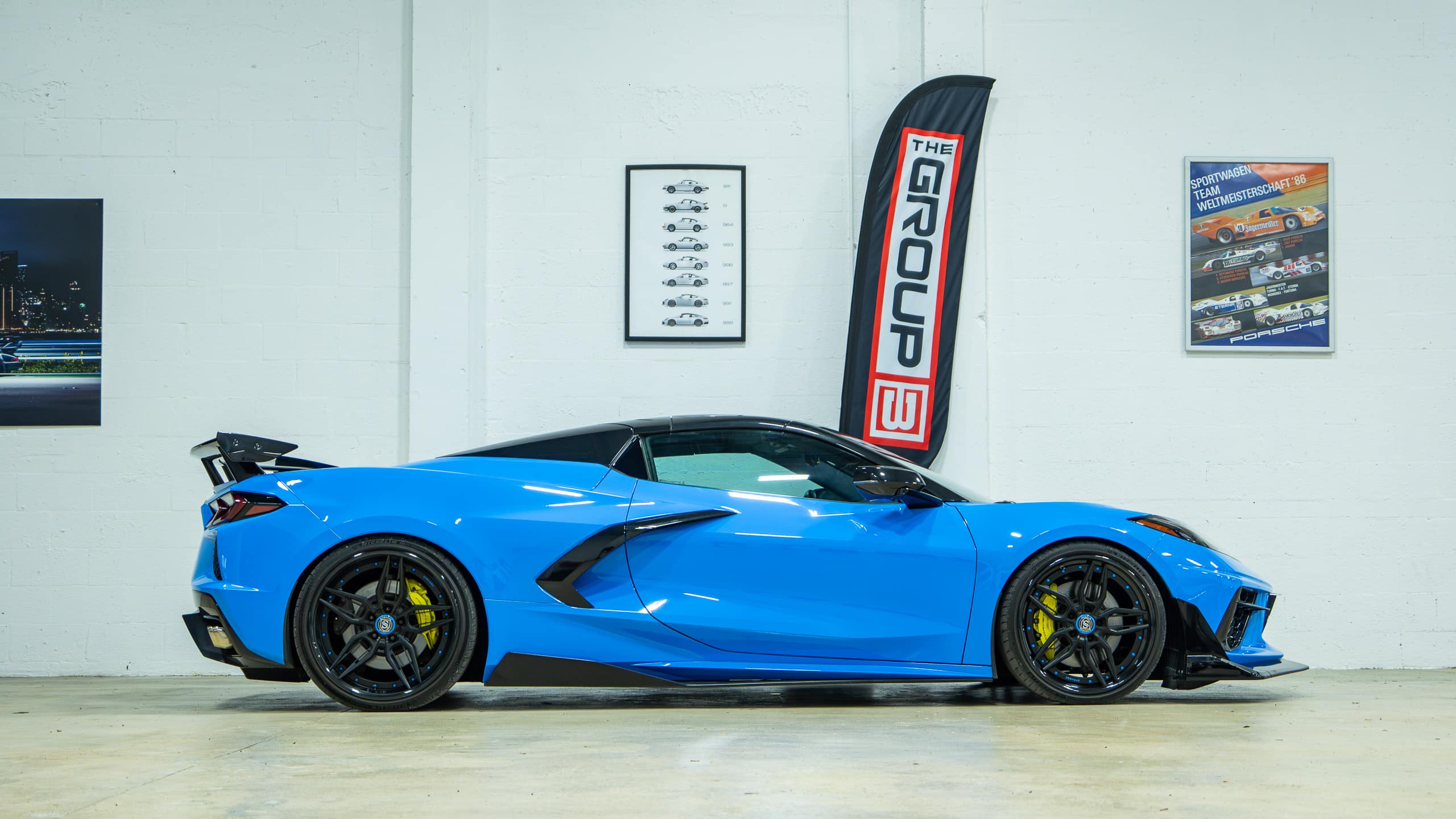 2023 Chevrolet Corvette STINGRAY Convertible 3LT Z51 -1 Owner – 8K Miles – Custom Forged Wheels – Aero upgrade – Rare Blue/Blue full