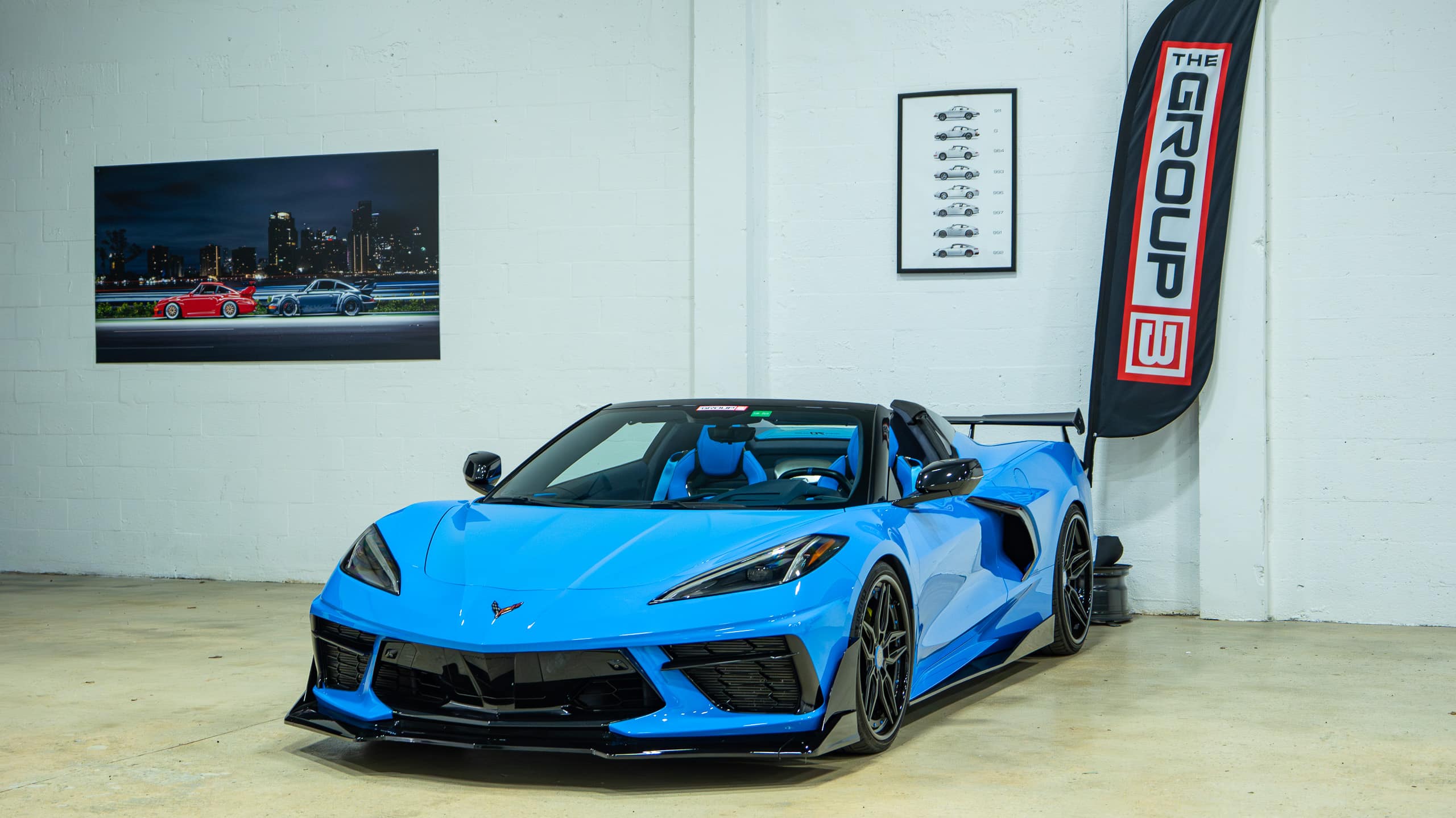 2023 Chevrolet Corvette STINGRAY Convertible 3LT Z51 -1 Owner – 8K Miles – Custom Forged Wheels – Aero upgrade – Rare Blue/Blue full
