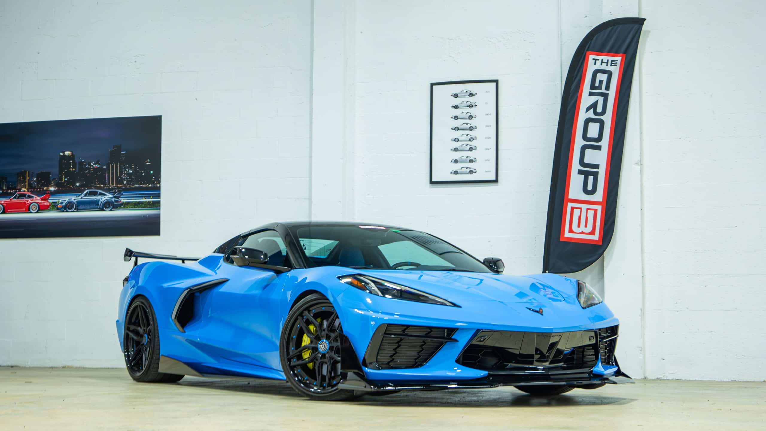2023 Chevrolet Corvette STINGRAY Convertible 3LT Z51 -1 Owner – 8K Miles – Custom Forged Wheels – Aero upgrade – Rare Blue/Blue full
