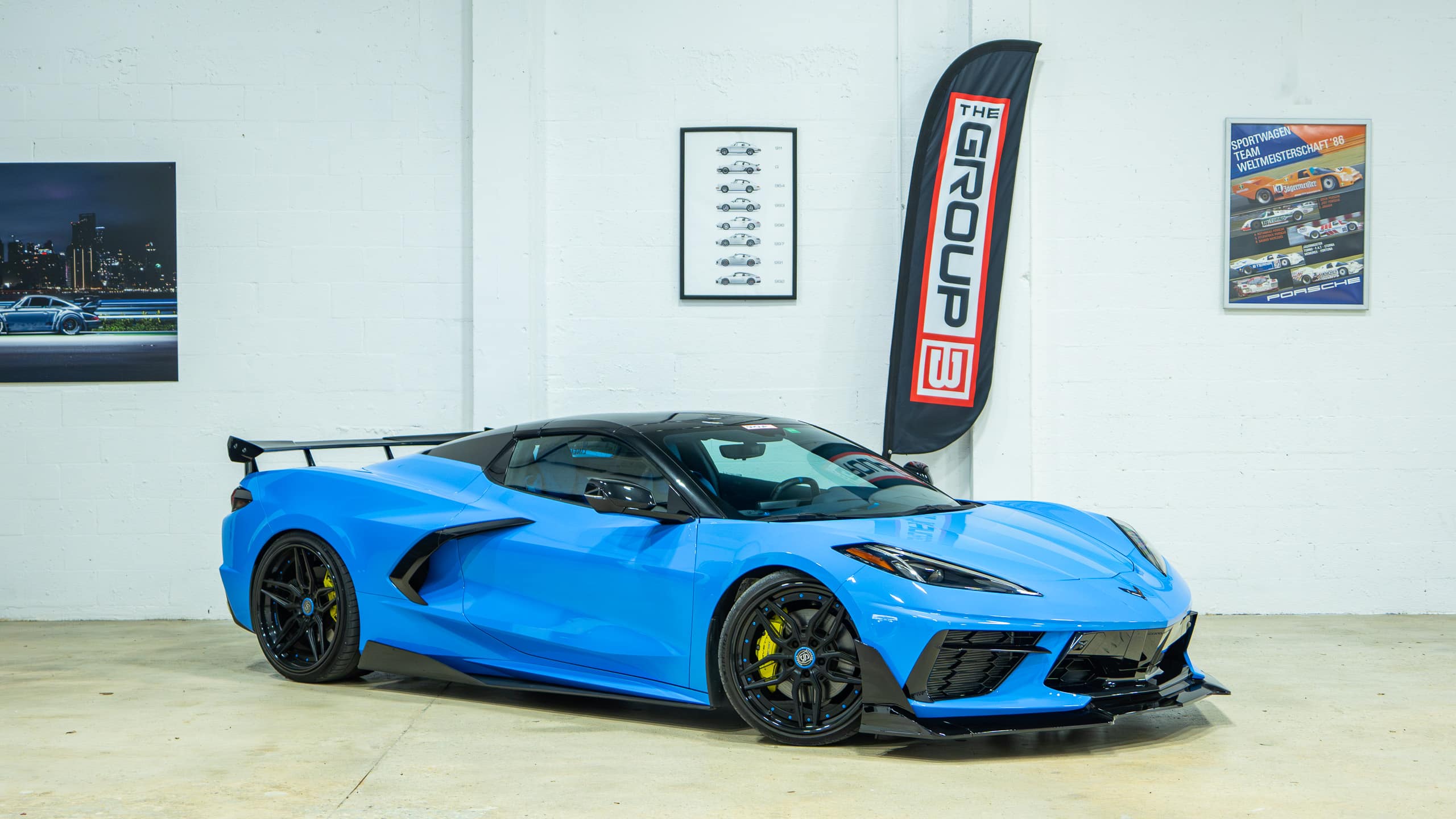 2023 Chevrolet Corvette STINGRAY Convertible 3LT Z51 -1 Owner – 8K Miles – Custom Forged Wheels – Aero upgrade – Rare Blue/Blue full