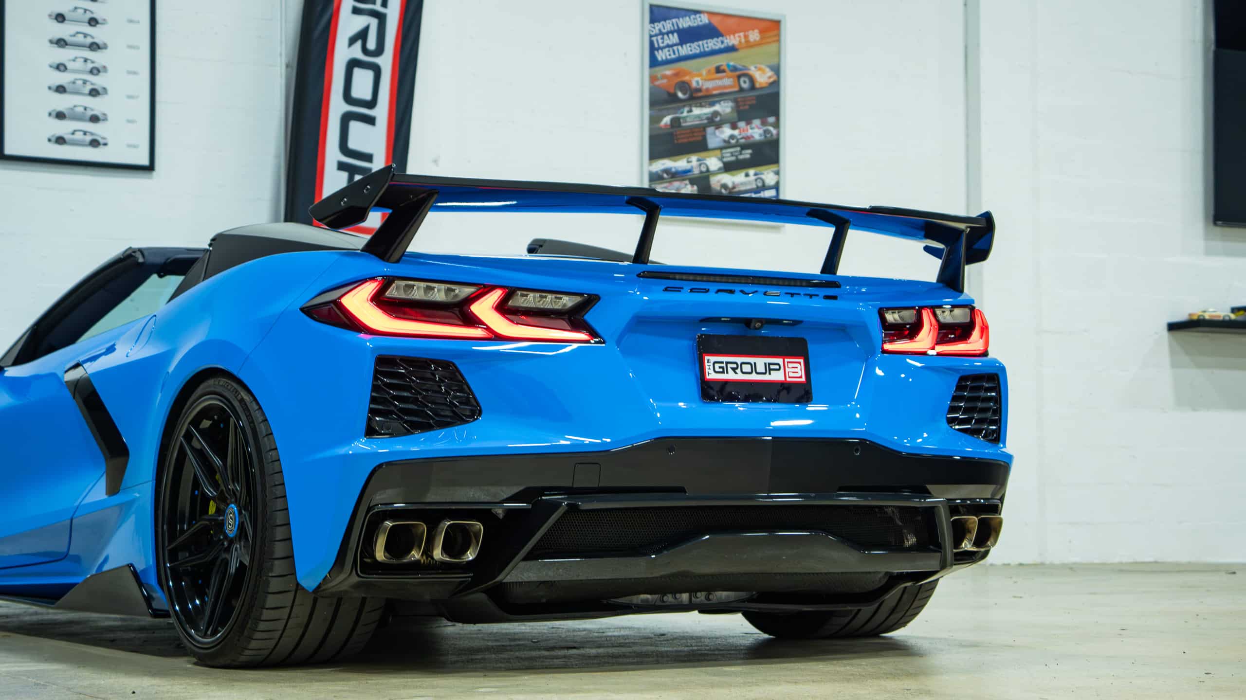 2023 Chevrolet Corvette STINGRAY Convertible 3LT Z51 -1 Owner – 8K Miles – Custom Forged Wheels – Aero upgrade – Rare Blue/Blue full