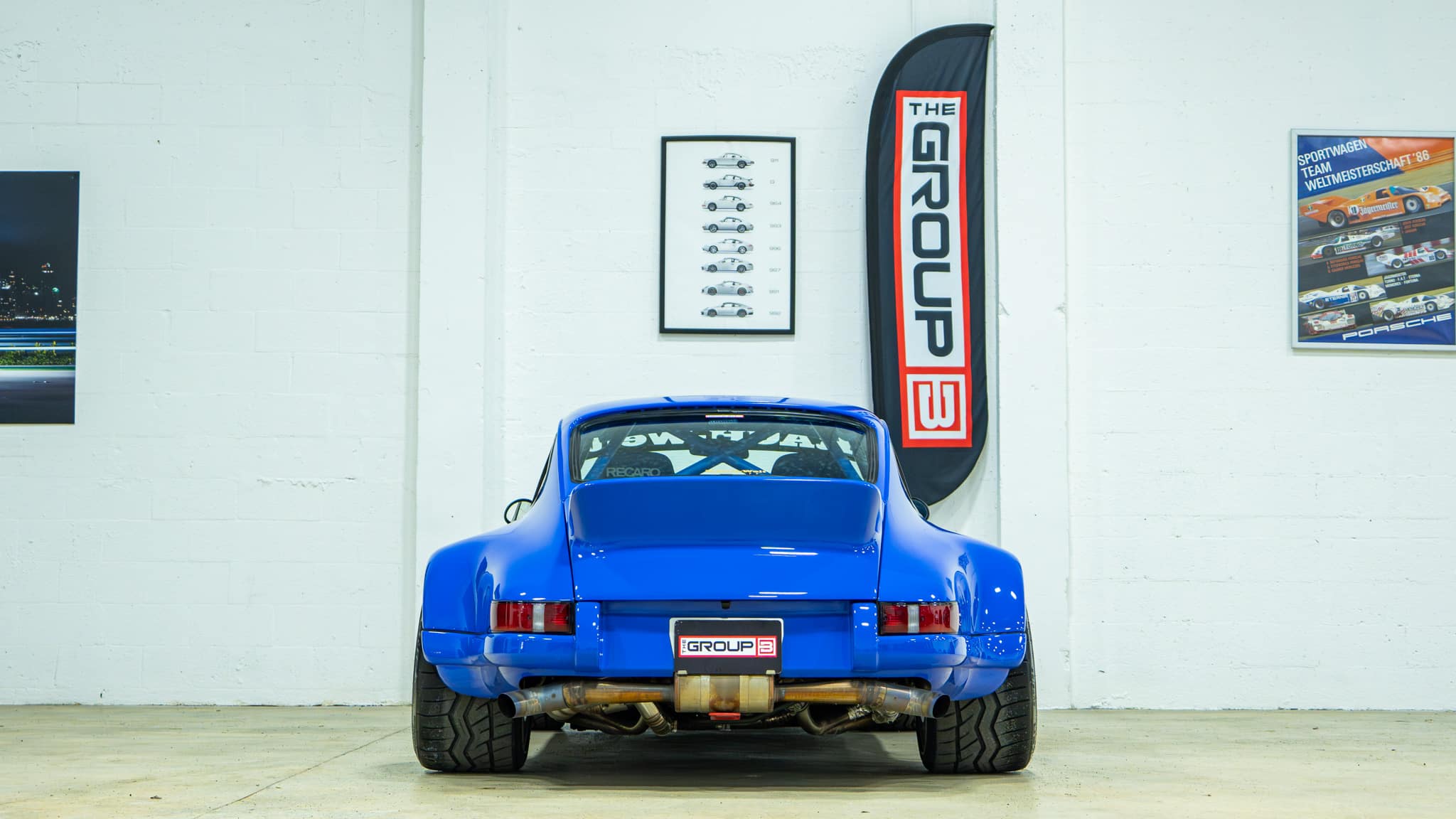 1989 Porsche 911 RWB – Backdate – 3.2L – G50 – Sunroof Delete – Smooth Fender Only 56k Miles – Bahama Blue – Custom Headers/Exhaust full