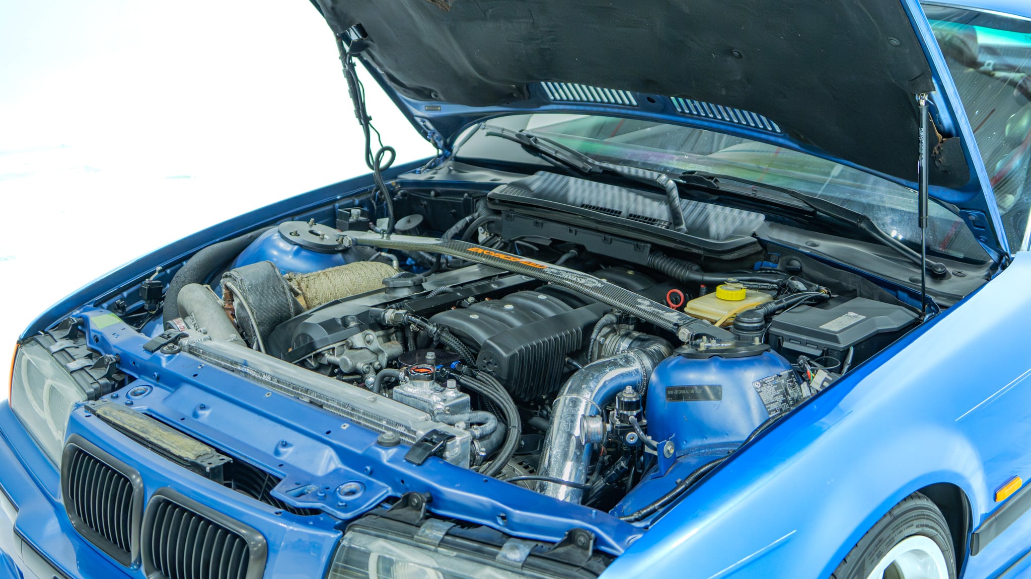 1999 BMW M3 E36 Big Turbo Built Motor -800 Horsepower – 81k Miles – Og Paint- Rare Estoril blue /Mulberry full