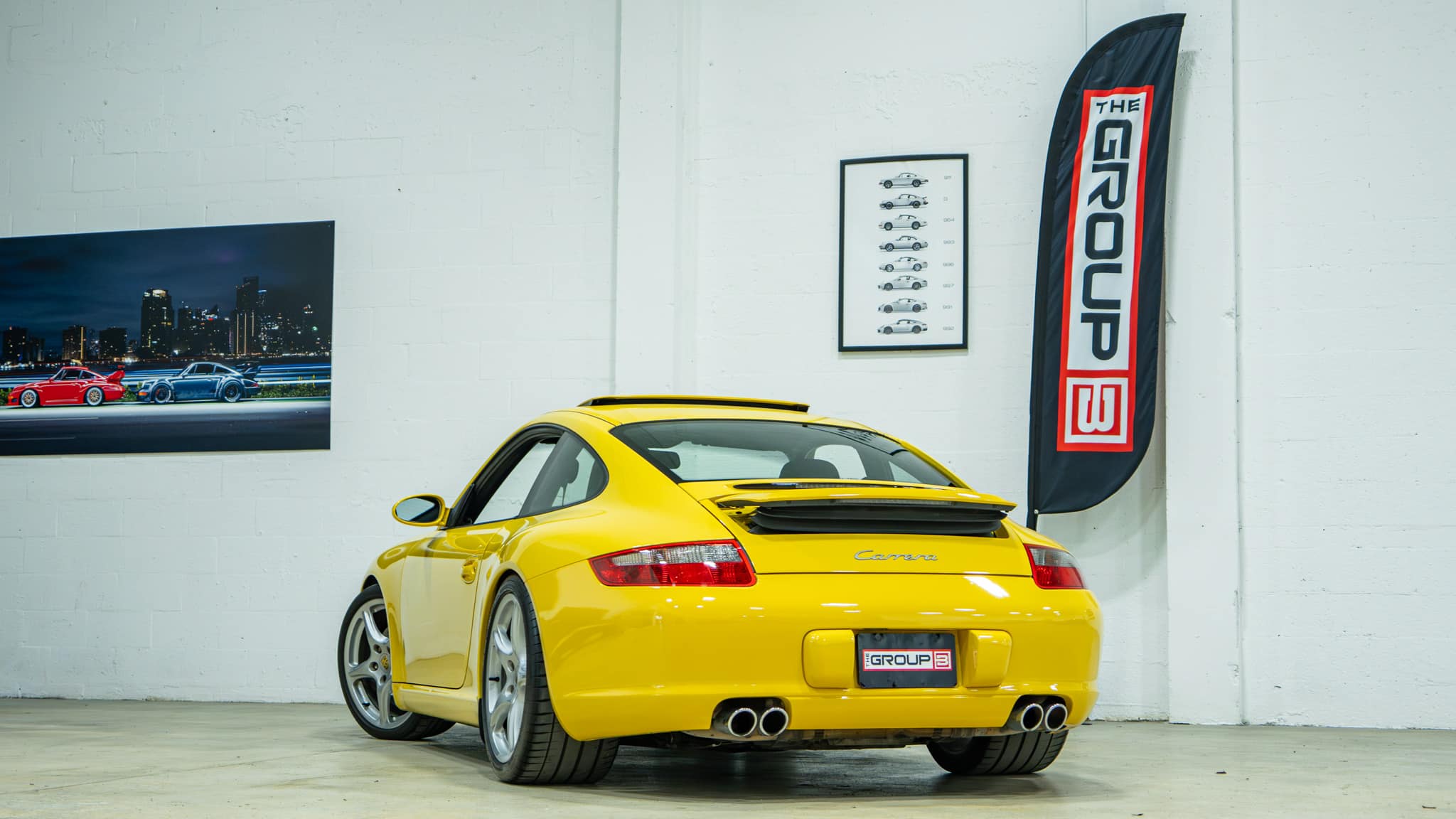2005 Porsche 911 Carrera 997.1 Speed Yellow 105k Miles – 6 Speed Manual – Techart Exhaust – Yellow Belts full