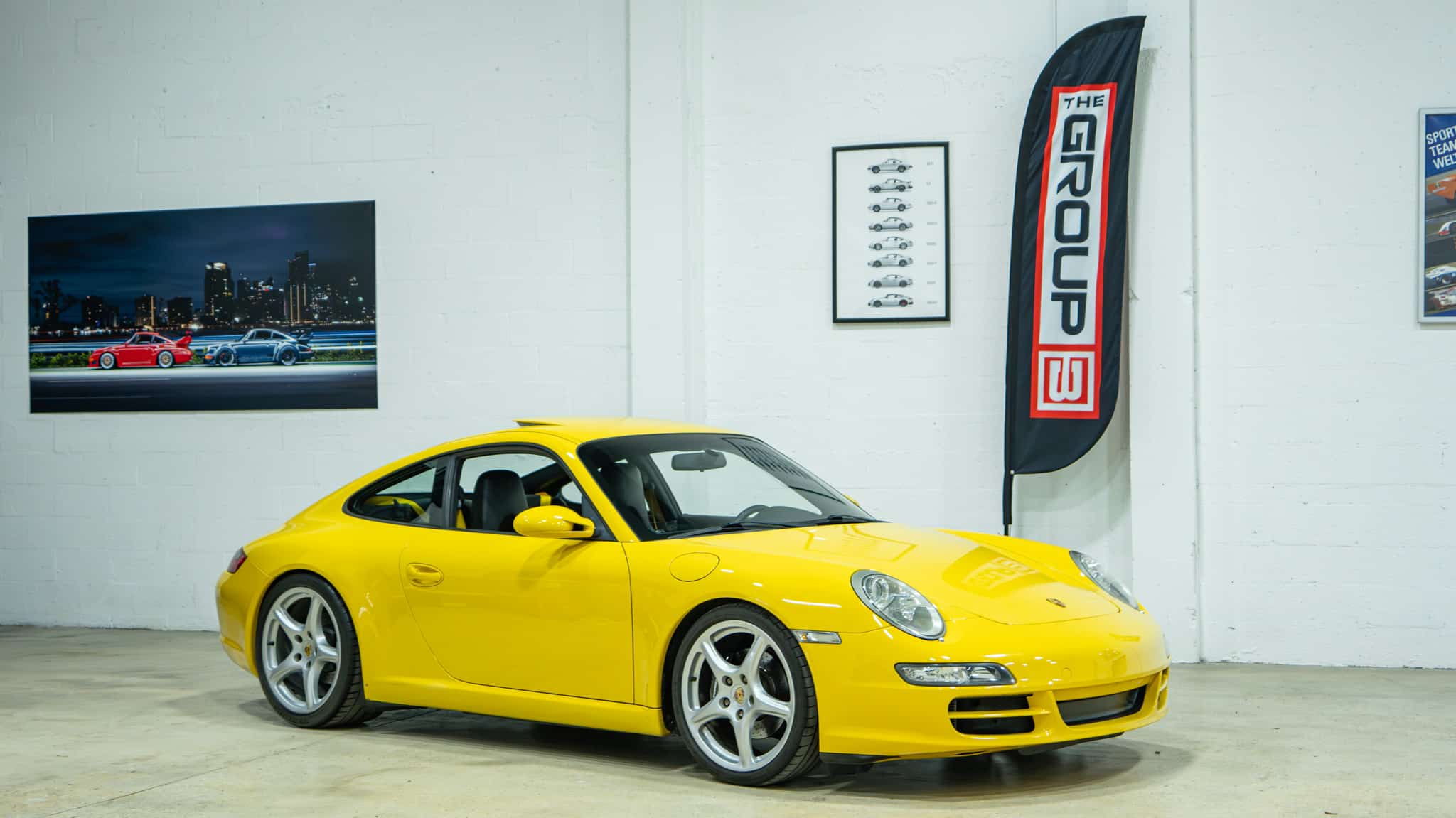 2005 Porsche 911 Carrera 997.1 Speed Yellow 105k Miles – 6 Speed Manual – Techart Exhaust – Yellow Belts full