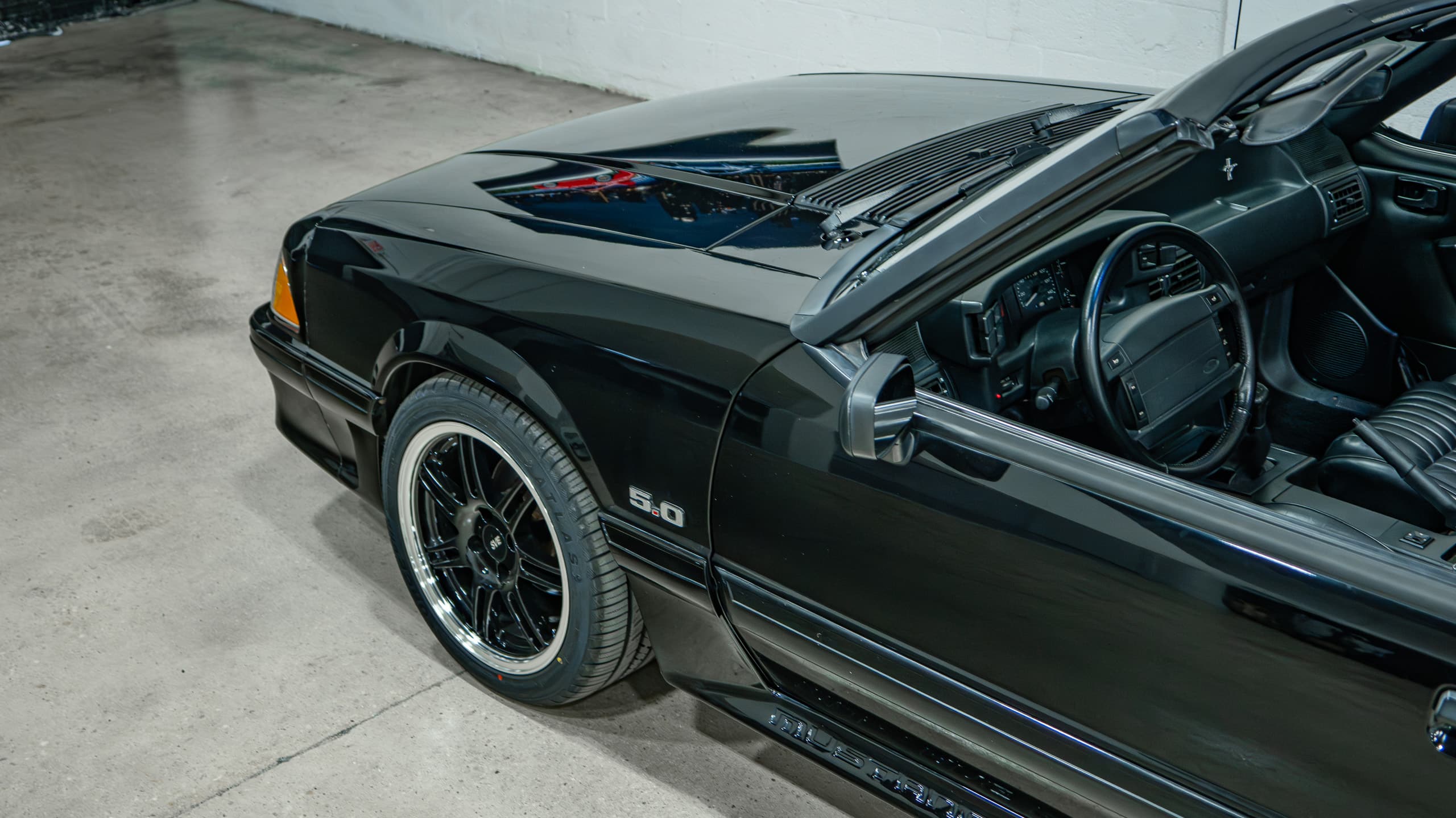 1993 Ford Mustang GT 5.0 – 5 Speed Manual Only 25k Miles – All Original Paint – Triple Black – All stock parts included full