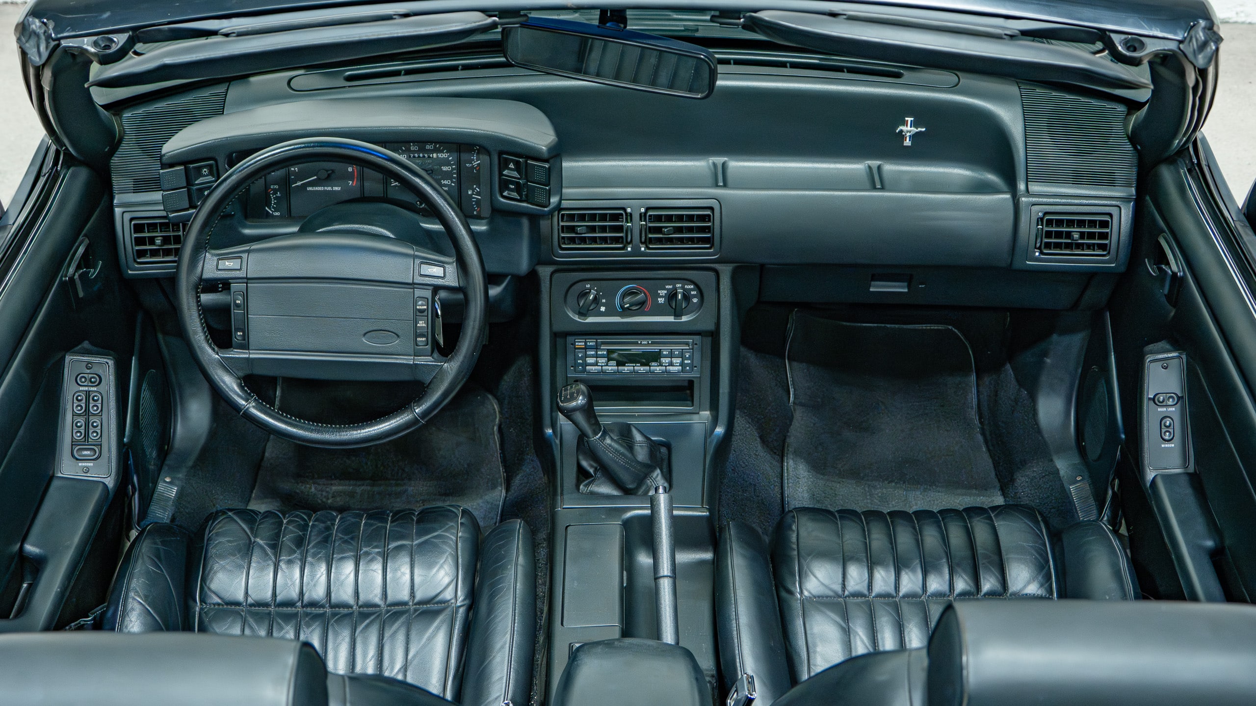 1993 Ford Mustang GT 5.0 – 5 Speed Manual Only 25k Miles – All Original Paint – Triple Black – All stock parts included full