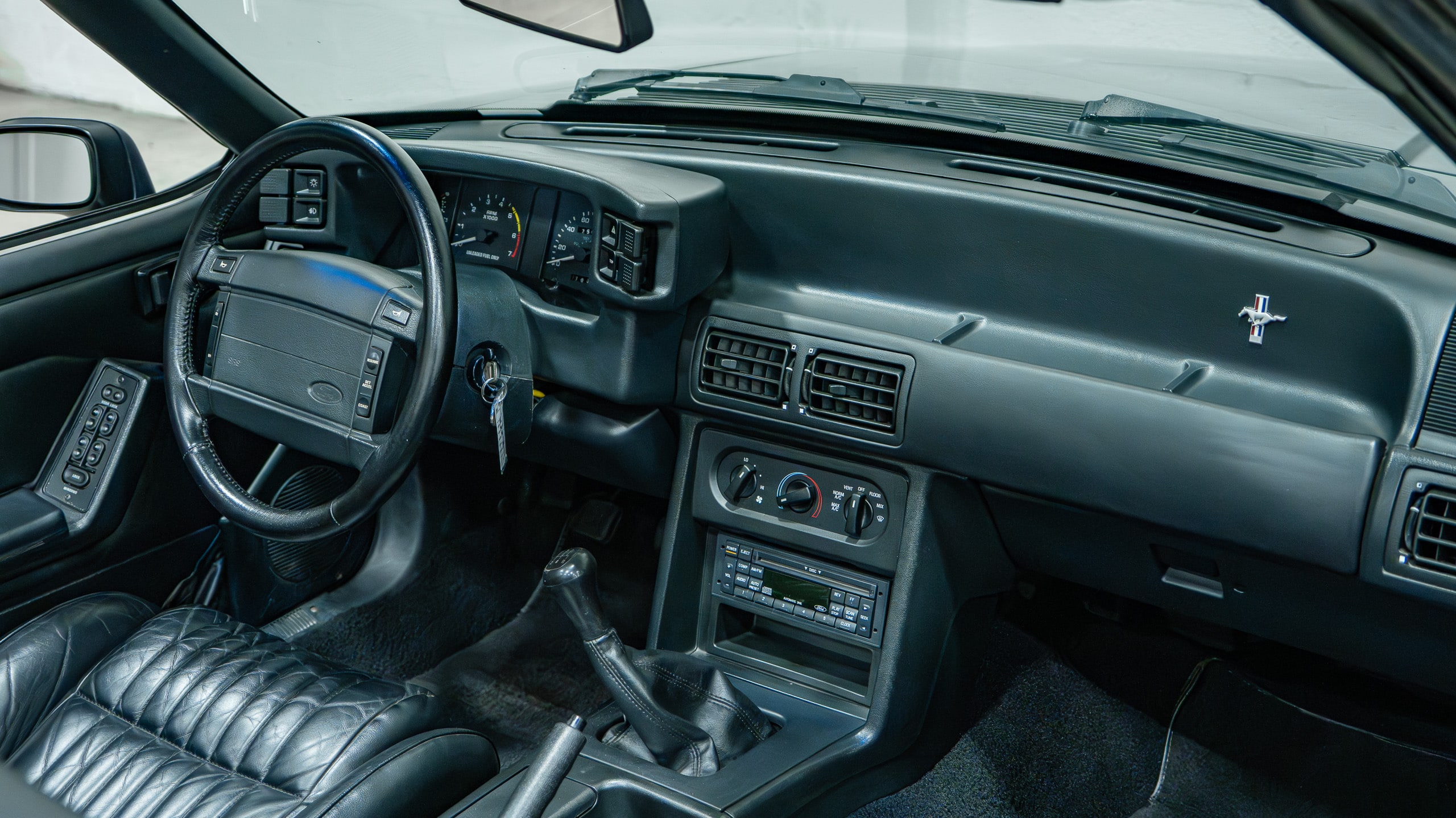 1993 Ford Mustang GT 5.0 – 5 Speed Manual Only 25k Miles – All Original Paint – Triple Black – All stock parts included full