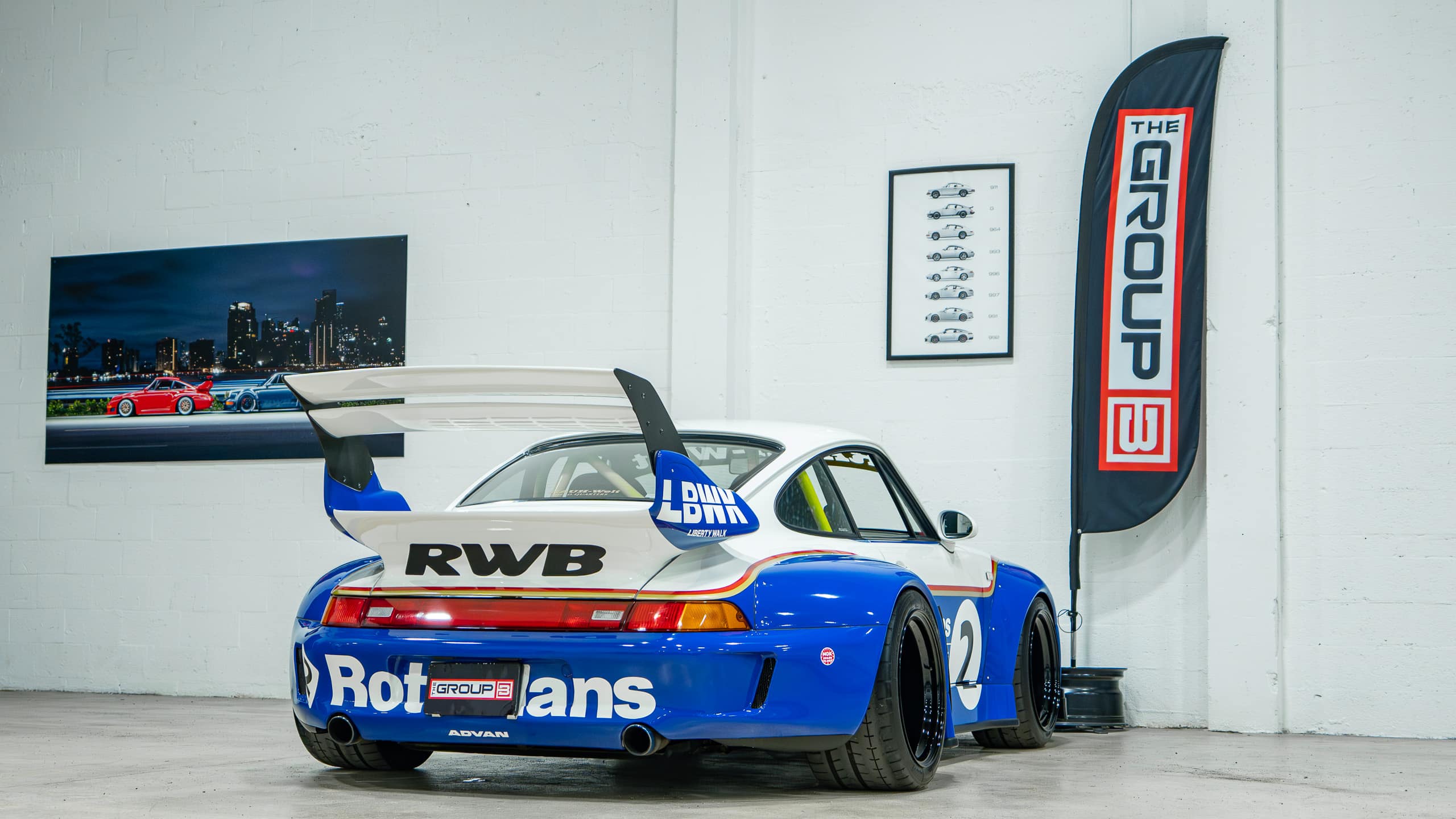 1995 Porsche 911 – 993 Carrera – Sunroof Delete – Only 16k Miles -1 of 2 RWB x Liberty Walk Collabs full