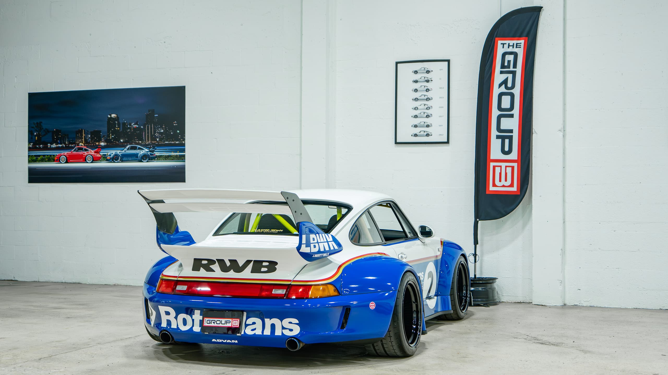 1995 Porsche 911 – 993 Carrera – Sunroof Delete – Only 16k Miles -1 of 2 RWB x Liberty Walk Collabs full