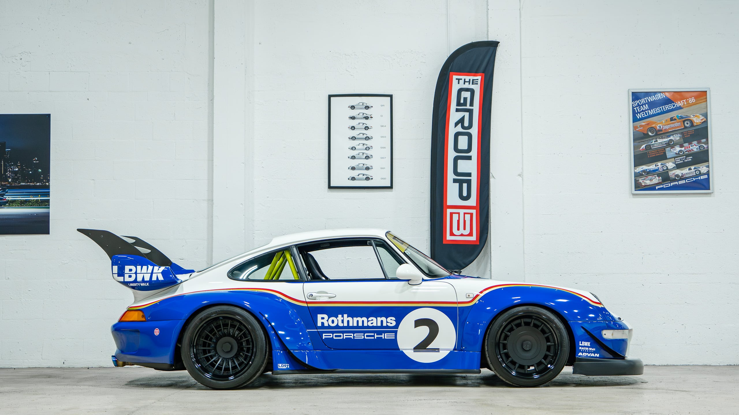 1995 Porsche 911 – 993 Carrera – Sunroof Delete – Only 16k Miles -1 of 2 RWB x Liberty Walk Collabs full